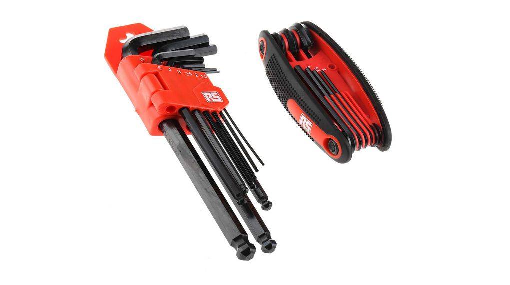 RS PRO Sechskantschlüsselsatz 16 L Metrisch Lang 1.5 to 10 mm-0