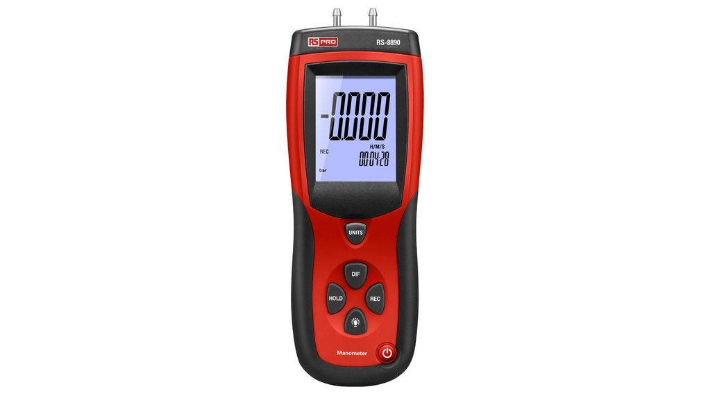 RS PRO RS-8890 Druckmessgerät 2 ±0.3 %, -2 psi → 0.137 bar-0
