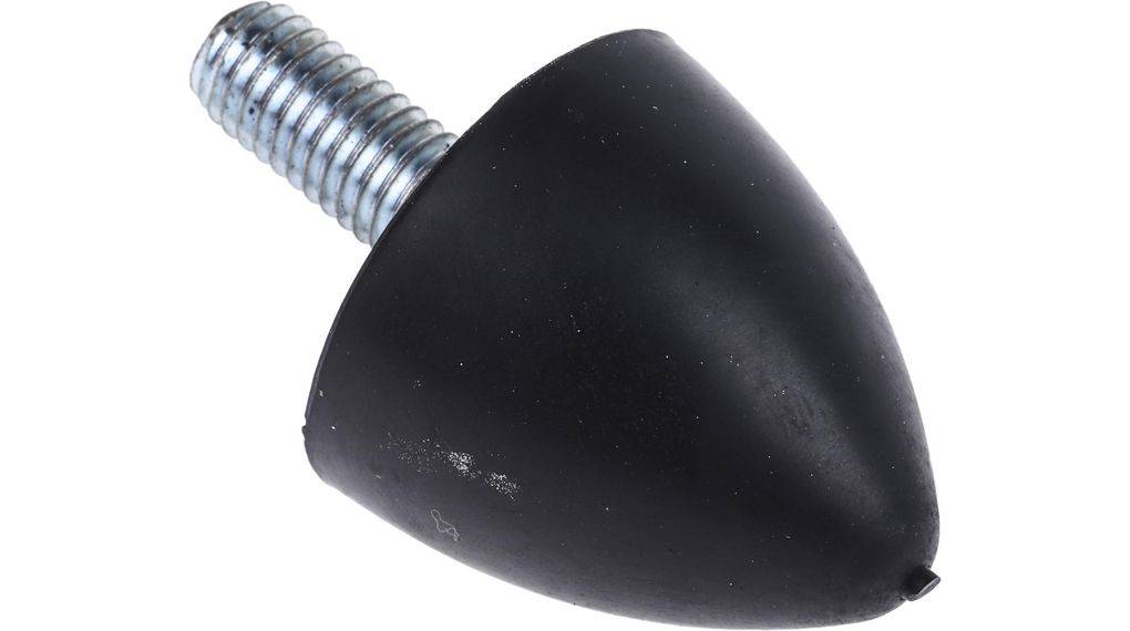 RS PRO RS PRO Gummi Gummipuffer, Anschlagpuffer M8, Ø 30 mm x 30 mm, Shore A60 / bis 56 kg-0