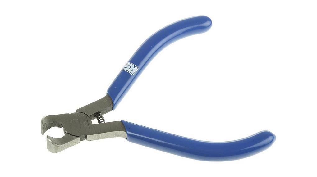 RS PRO Kneifzange 100 mm, Schneidleistung 1.2 mm Griff Kunststoff, gegossen-0