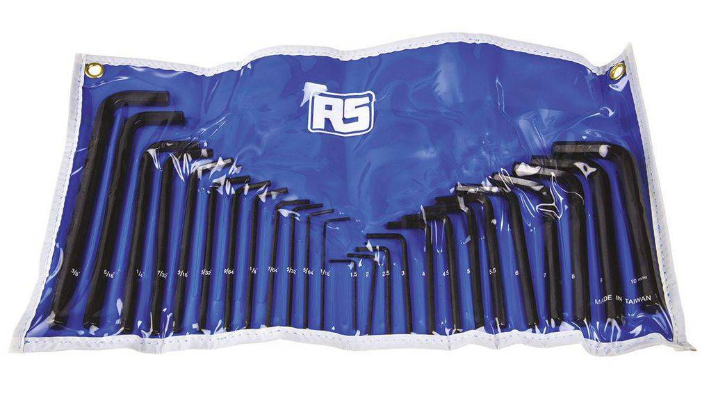 RS PRO Sechskantschlüsselsatz 25 L Metrisch Lang 1/16 → 3/8 in, 1.5 → 10 mm-0
