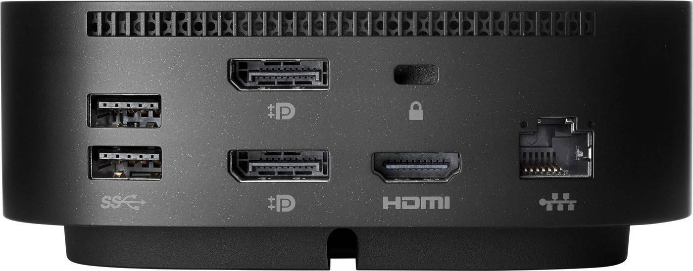 HP USB-C/A Universal Dock G2, Kabelgebunden, USB 3.2 Gen 1 (3.1 Gen 1) Type-C, Schwarz, 122 mm, 122 mm, 45 mm-3