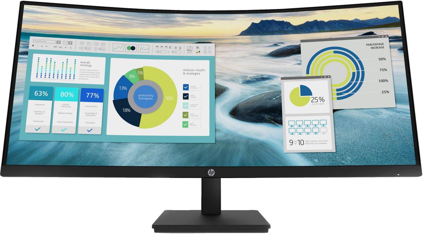 HP P34hc G4 - P-Series - LED-Monitor - gebogen - 86.36 cm (34"")-0