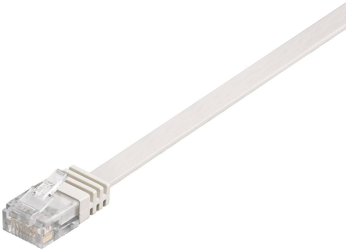 MicroConnect V-UTP60025W-FLAT RJ45 Patchkabel 0.25 m Weiß 1 St.-0