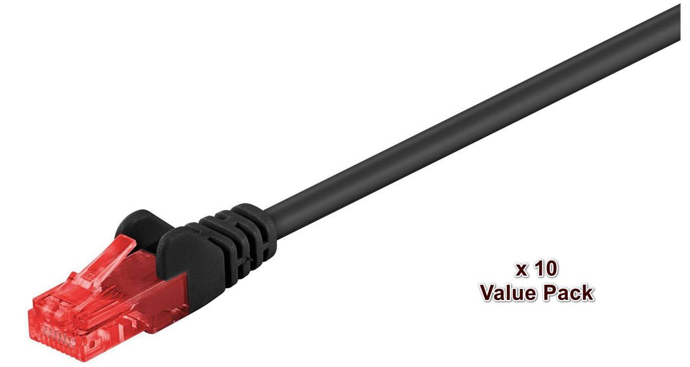 MicroConnect V-UTP6005SVP RJ45 Patchkabel 0.5 m Schwarz 10 St.-0