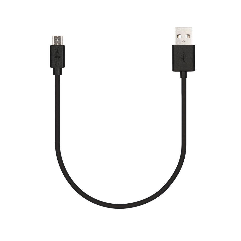 Veho VCL-001-M-20CM USB Kabel USB 2.0 0,2 m USB A Micro-USB B Schwarz-0