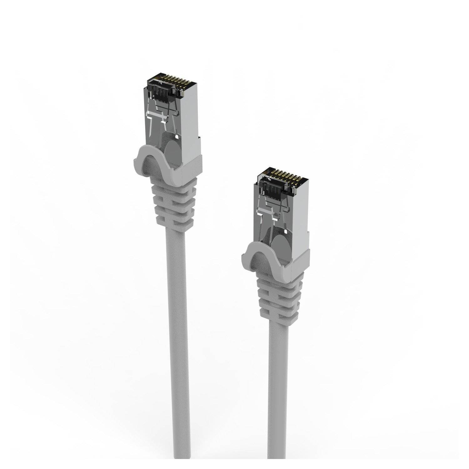 INCA RJ45 Cat7-Kabel Netzwerkkabel Ethernetkabel LAN-Kabel 10 Meter Grau-0
