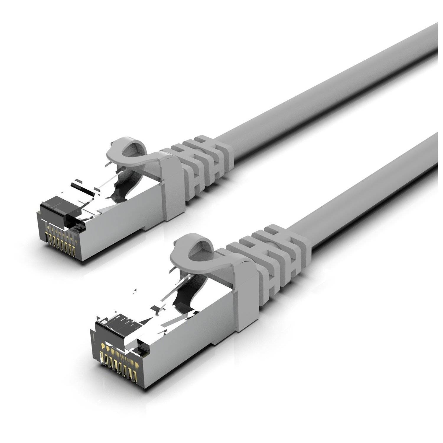INCA RJ45 Cat7-Kabel Netzwerkkabel Ethernetkabel LAN-Kabel 10 Meter Grau-2