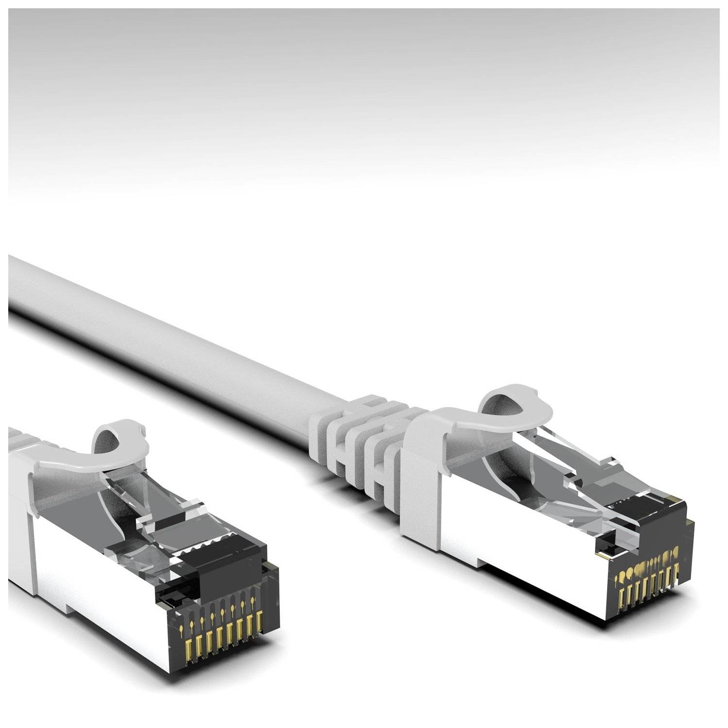 INCA RJ45 Cat7-Kabel Netzwerkkabel Ethernetkabel LAN-Kabel 10 Meter Grau-4