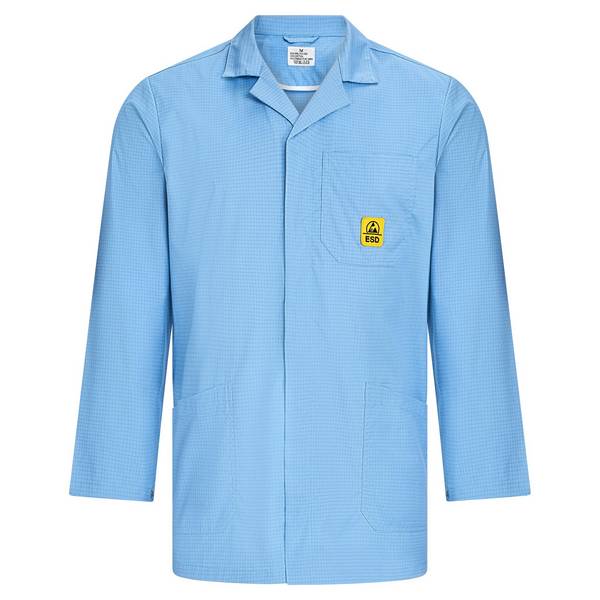 ESD-Arbeitsmantel Pro Line, unisex, kurz, 146 g/m², hellblau, M