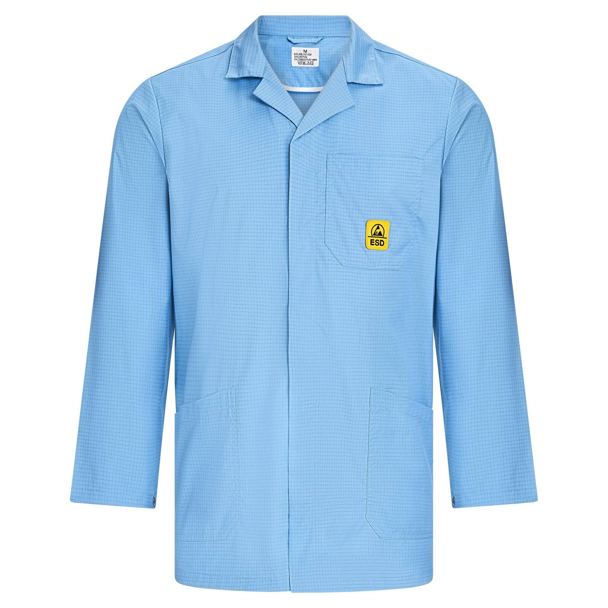 ESD-Arbeitsmantel Pro Line, unisex, kurz, 146 g/m², hellblau, XXL-0