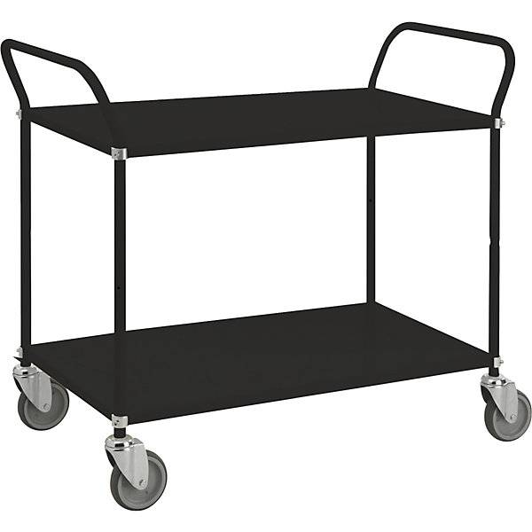 Tischwagen schwarz Tragfähigkeit 250 kg 2 Etagen. KONGAMEK AB 78527349-0