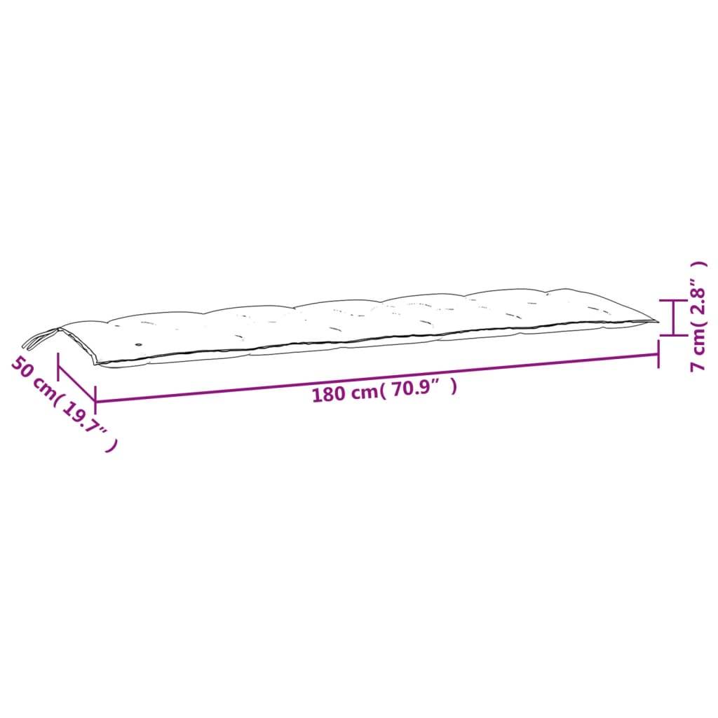 vidaXL Gartenbank-Auflage Anthrazit 180x50x7 cm Oxford-Gewebe-2
