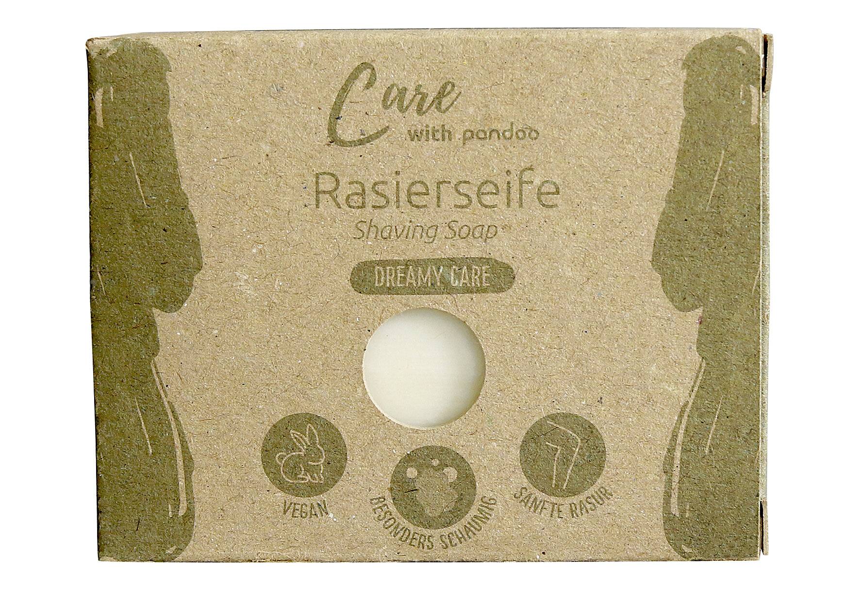 pandoo Rasierseife 100g | Dreamy Care | Rasiercreme für eine sanfte Rasur | Für Männer und-0