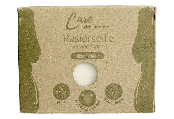pandoo Rasierseife 100g | Dreamy Care | Rasiercreme für eine sanfte Rasur | Für Männer und