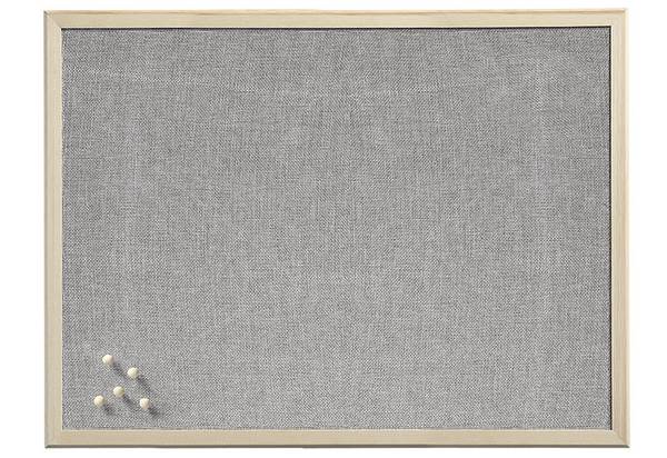 ZELLER - Pinnwand 60.0 x 40.0 cm Leinen grau