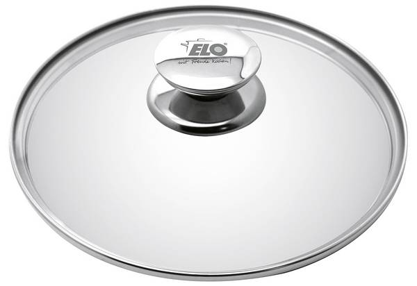 ELO Glasdeckel Galant Ø20cm mit Edelstahlrand und Kunststoffknauf