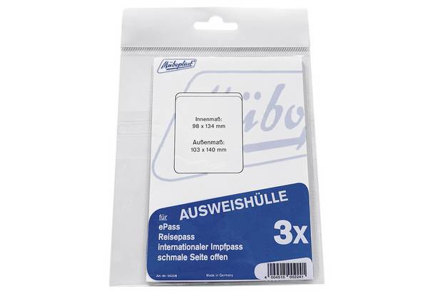 MÜBOPLAST Ausweishülle 103x140mm 3er Pack