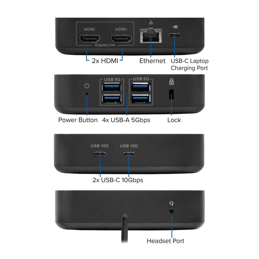 ACT AC7150 Universal USB-C Docking Station 4K | 2 HDMI/DisplayPort Monitore | DisplayLink | Kompaktmodell | S…-2