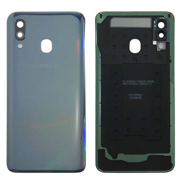 Samsung GH82-19406A Akkudeckel Deckel für Galaxy A40 A405F + Klebepad Schwarz