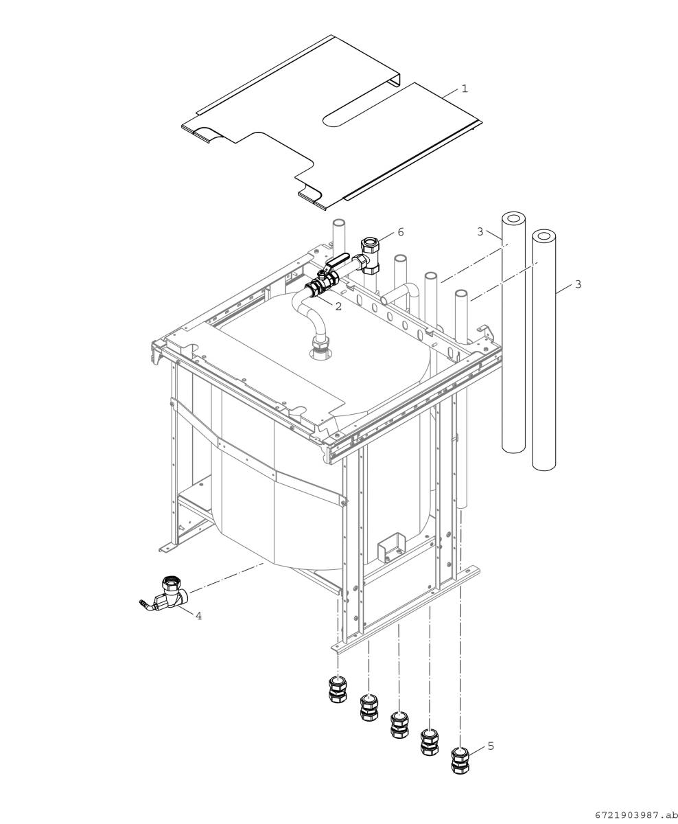 Bosch Thermotechnik Pufferspeicher 50L integrierbar 8738211720 46,6 l, 643 mm-3