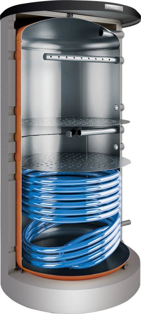 Bosch Pufferspeicher Stora BSH 750-6 ERZ 1B für Wärmepumpen, 750 Liter, 1820x1030mm, Silber-0