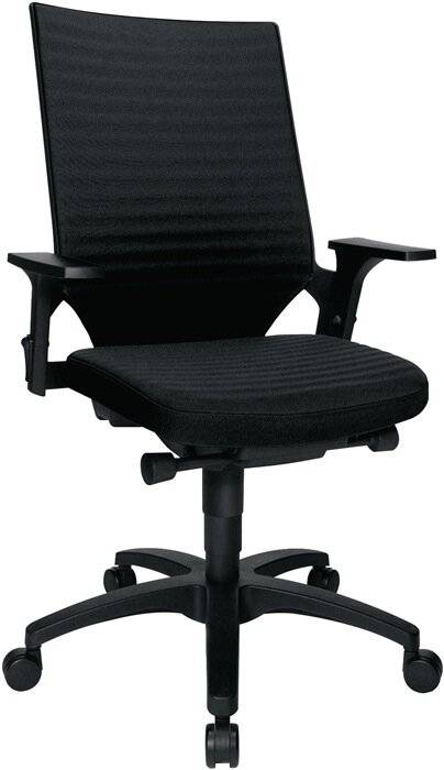 Bürodrehstuhl Autosynchr.-T.schwarz 420-550mm m.Lehnen Trgf.110kg TOPSTAR-5