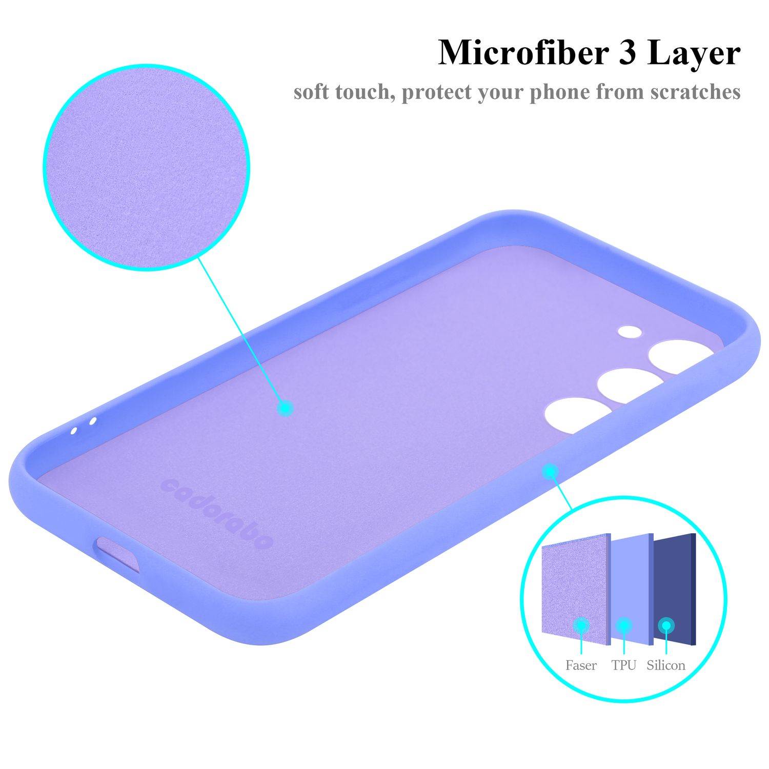Cadorabo Schutzhülle für Samsung Galaxy S24 Hülle in Lila Handyhülle Case Cover TPU Etui-4