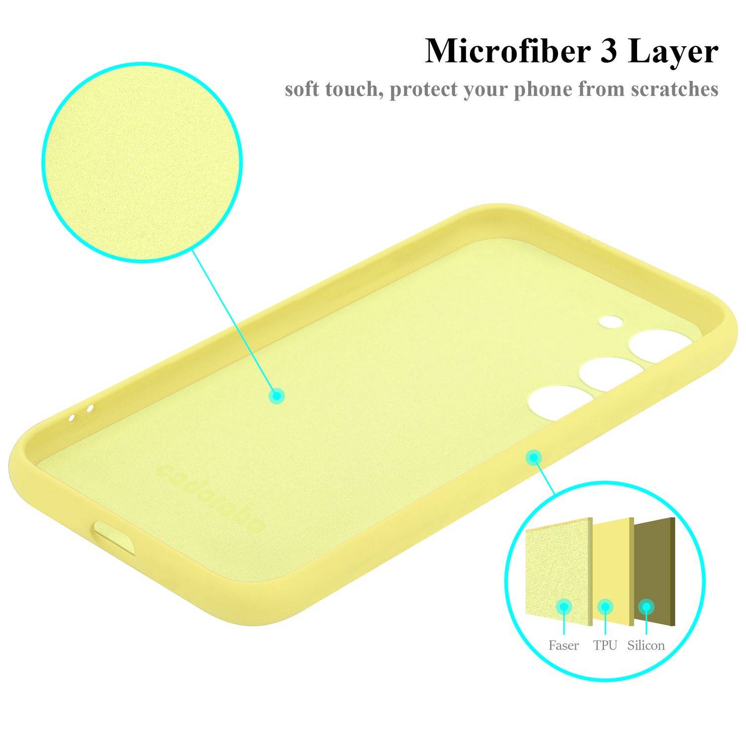 Cadorabo Schutzhülle für Samsung Galaxy S24 Hülle in Gelb Handyhülle Case Cover TPU Etui-4