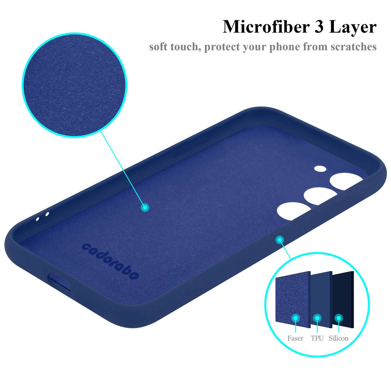 Cadorabo Schutzhülle für Samsung Galaxy S23 Hülle in Blau Handyhülle Case Cover TPU Etui-4