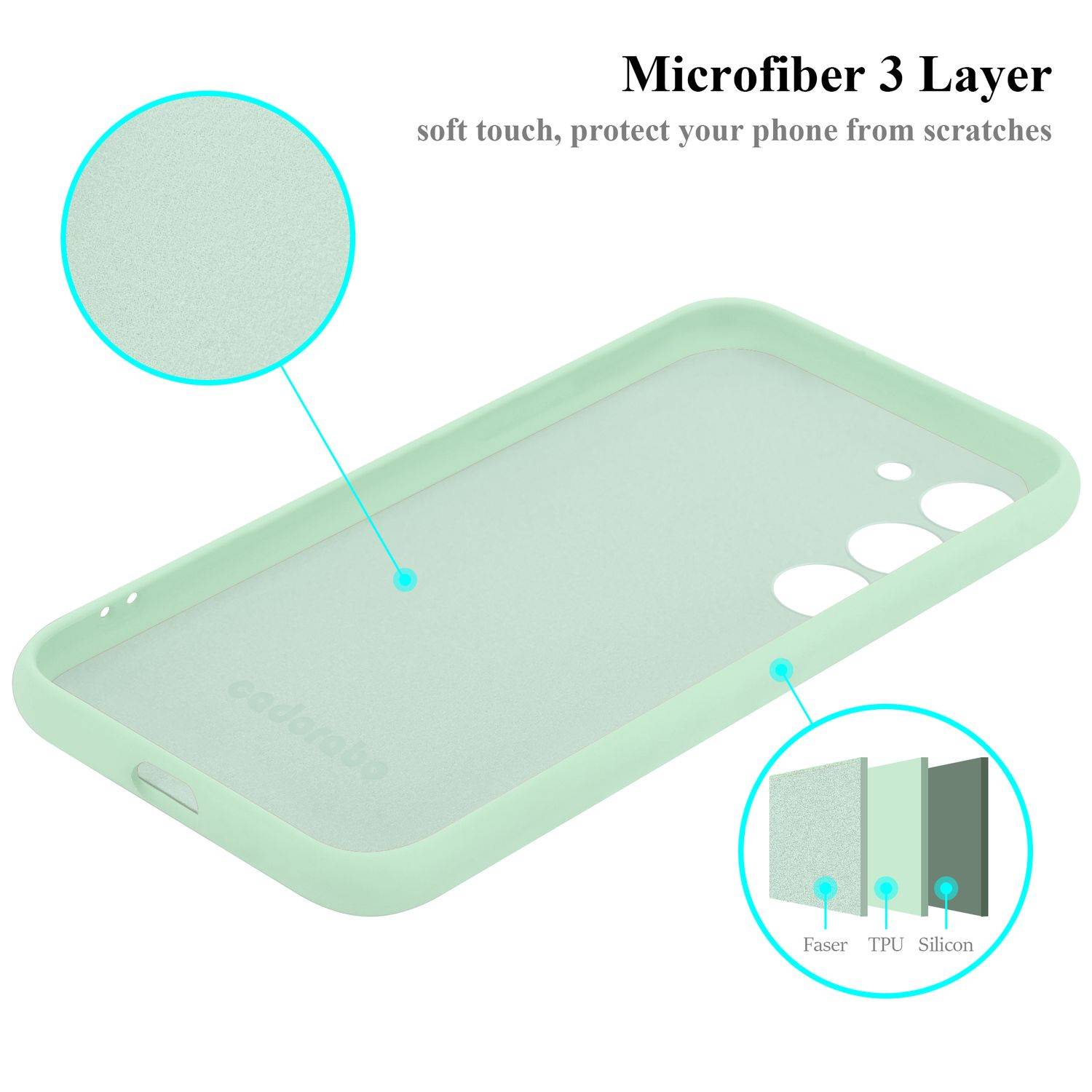 Cadorabo Schutzhülle für Samsung Galaxy S24 Hülle in Grün Handyhülle Case Cover TPU Etui-4