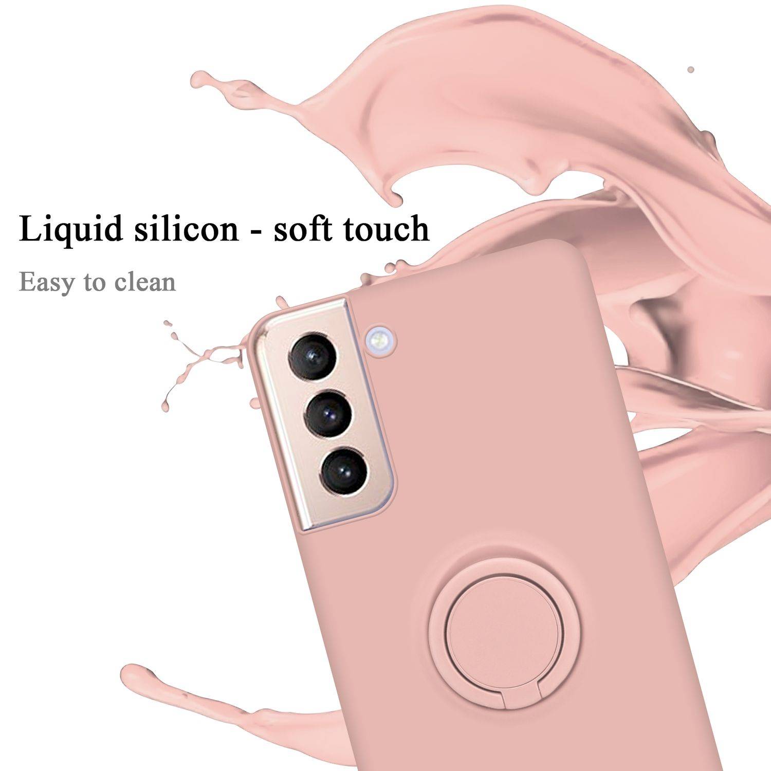 Cadorabo Hülle für Samsung Galaxy S24 Schutz Hülle in Rosa Handyhülle TPU Etui Case Cover-1