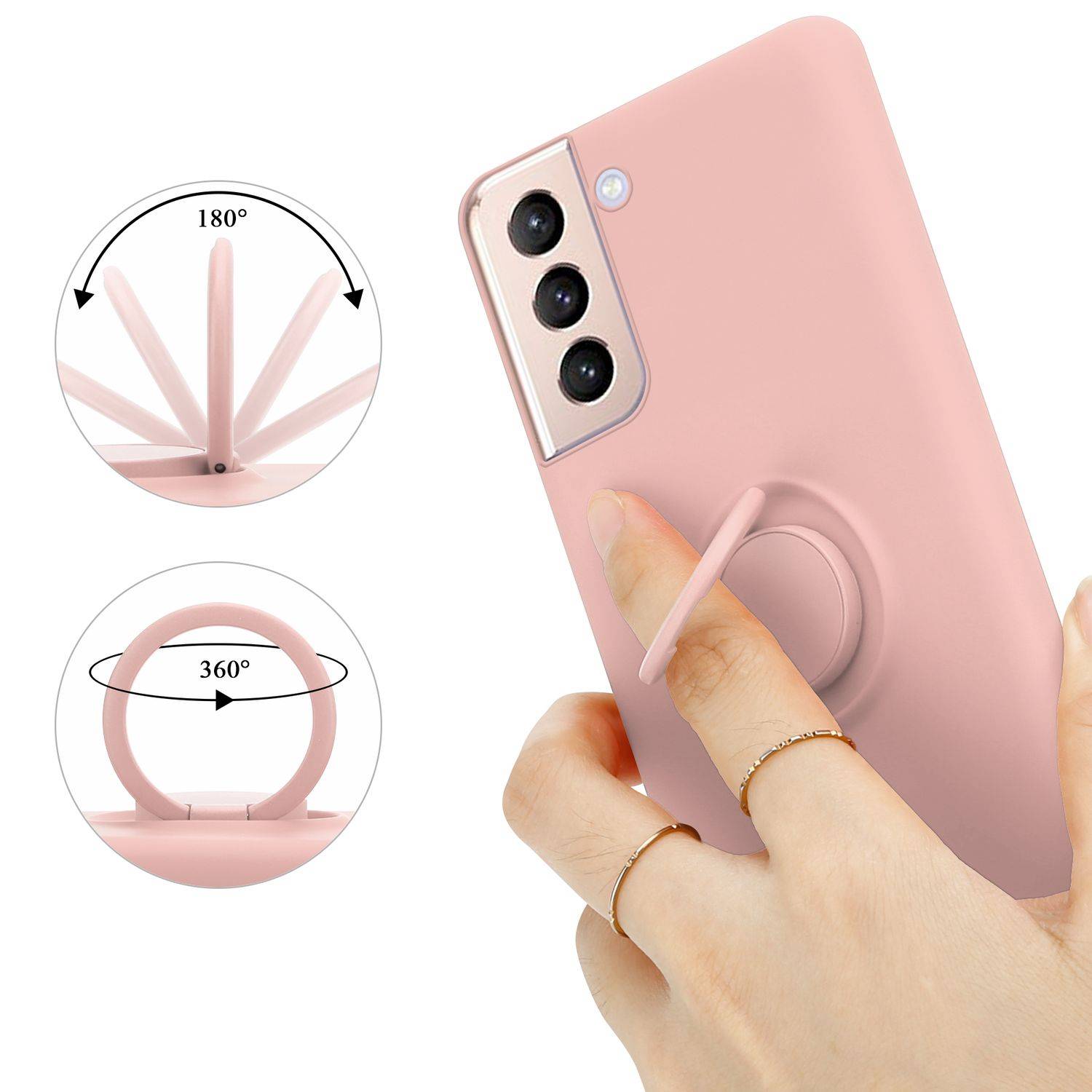 Cadorabo Hülle für Samsung Galaxy S24 Schutz Hülle in Rosa Handyhülle TPU Etui Case Cover-4