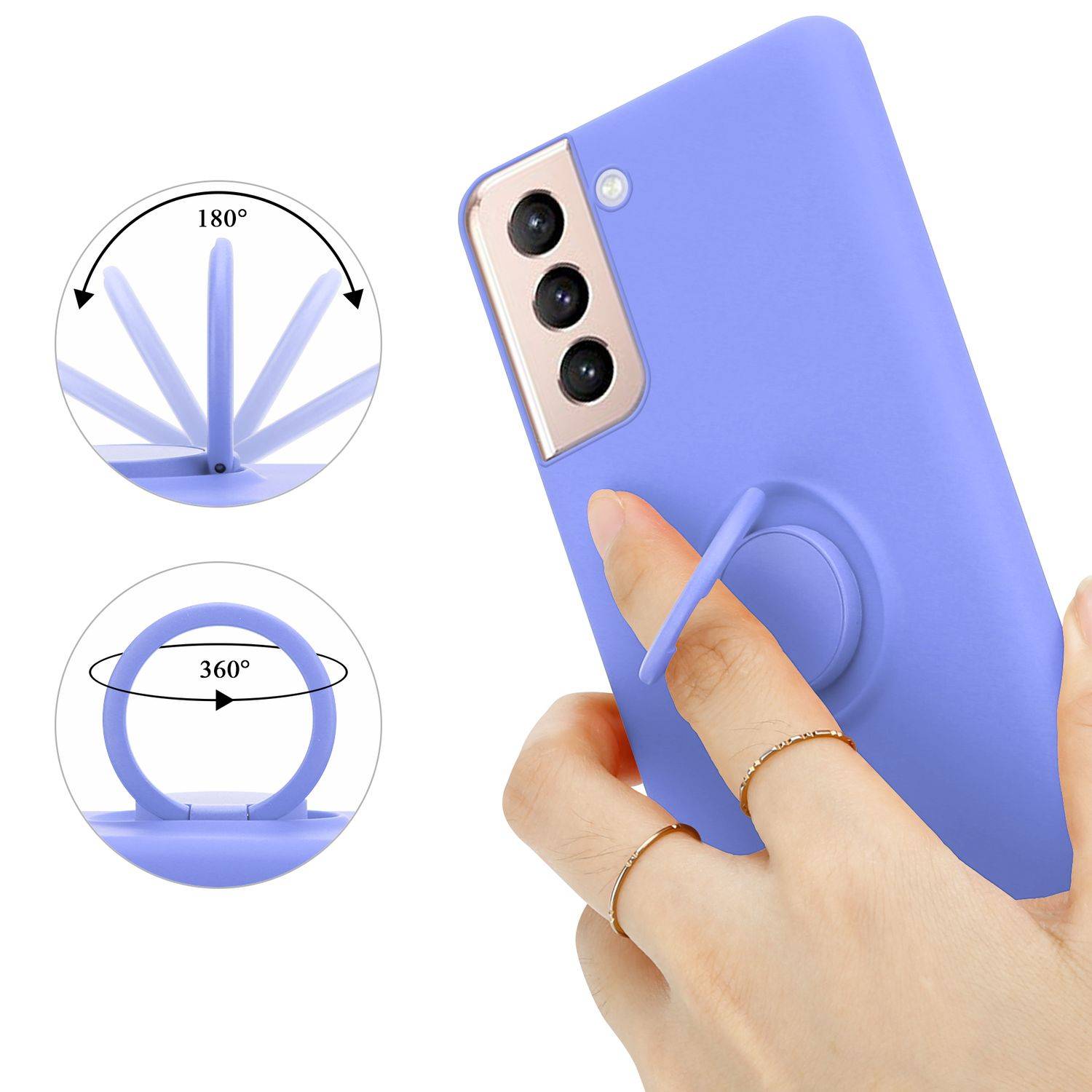 Cadorabo Hülle für Samsung Galaxy S24 Schutz Hülle in Lila Handyhülle TPU Etui Case Cover-4