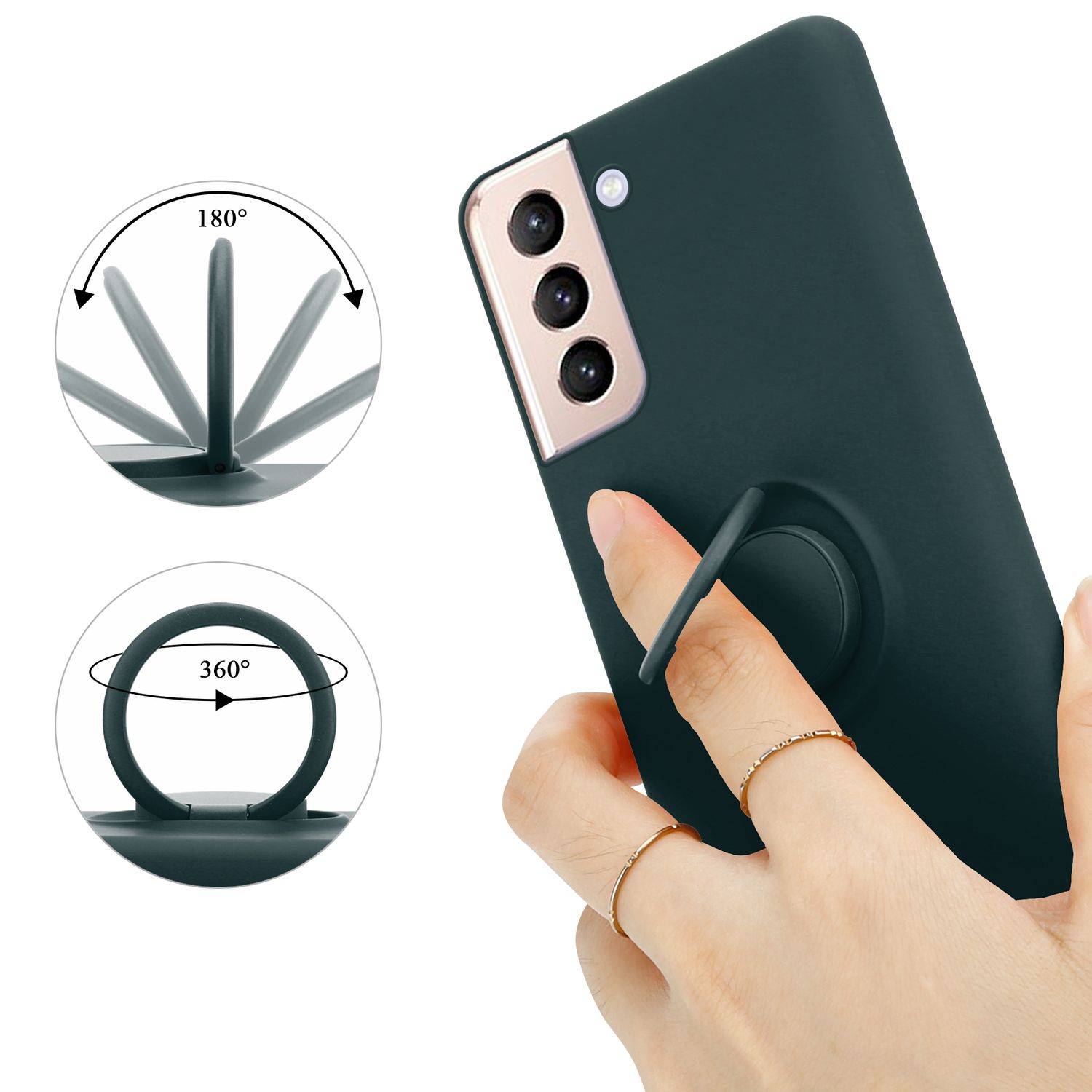 Cadorabo Hülle für Samsung Galaxy S24 Schutz Hülle in Grün Handyhülle TPU Etui Case Cover-4