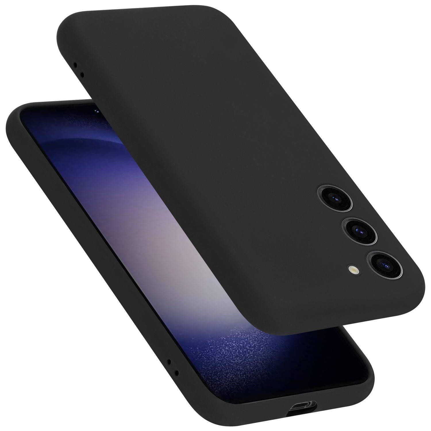 Cadorabo Schutzhülle für Samsung Galaxy S24 Hülle in Schwarz Handyhülle Case Cover TPU Etui-0