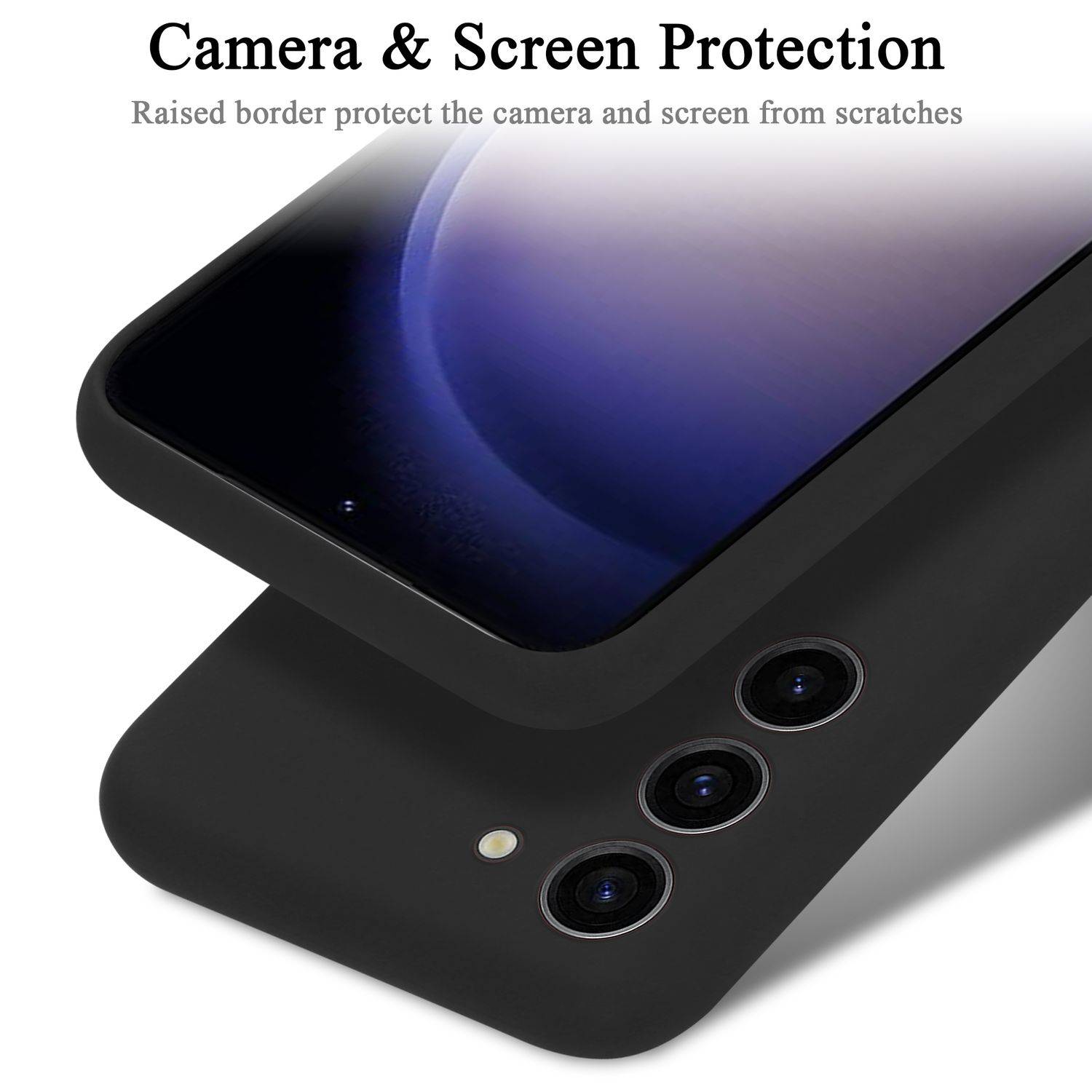 Cadorabo Schutzhülle für Samsung Galaxy S24 Hülle in Schwarz Handyhülle Case Cover TPU Etui-3