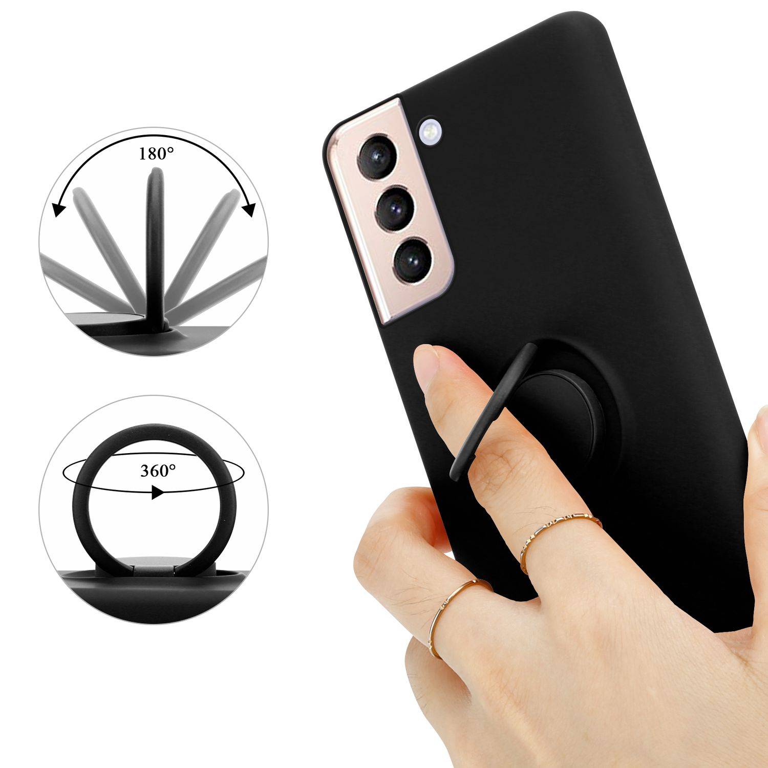 Cadorabo Hülle für Samsung Galaxy S24 Schutz Hülle in Schwarz Handyhülle TPU Etui Case Cover-4