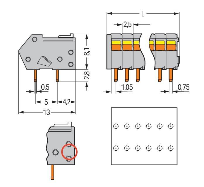 70 Stk. WAGO GmbH & Co. KG Leiterplattenklemme-1