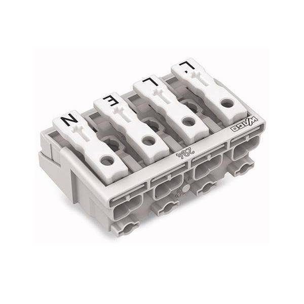 WAGO 294-4094/4025-000 Netzanschlussklemme ohne PE-Kontakt ohne Rastfüße weiß-0