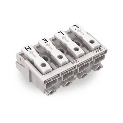 WAGO 294-5094/4025-000 Netzanschlussklemme ohne PE-Kontakt mit Rastfüßen weiß-0