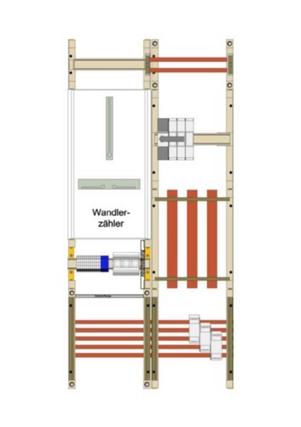 Hager Wandler-und Messfeld UF32WBW41