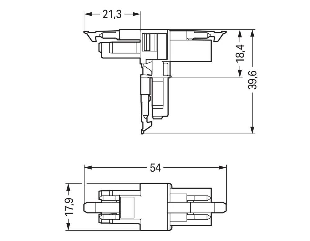 25 Stk. WAGO GmbH & Co. KG T-Verteiler 3-polig-1