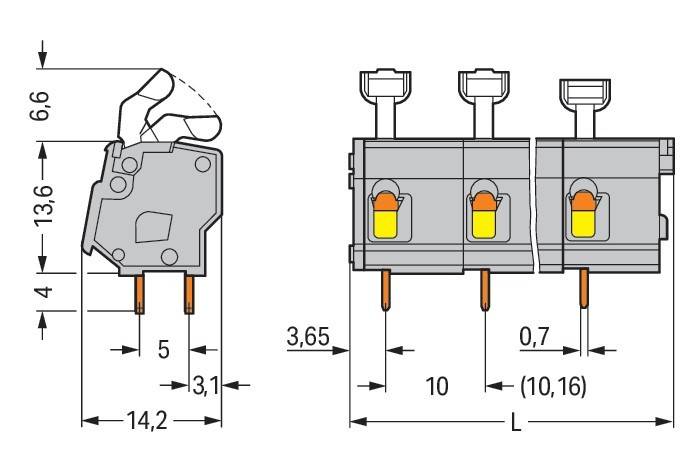35 Stk. WAGO GmbH & Co. KG Leiterplattenklemme-1