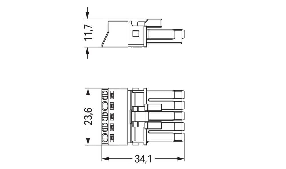 50 Stk. WAGO GmbH & Co. KG Buchse 5-polig 890-205-1