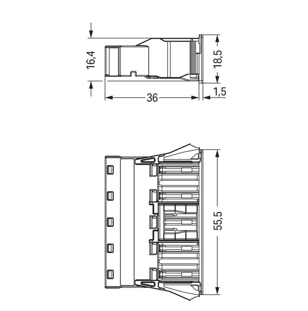 50 Stk. WAGO GmbH & Co. KG Buchsenteil 770-725-3