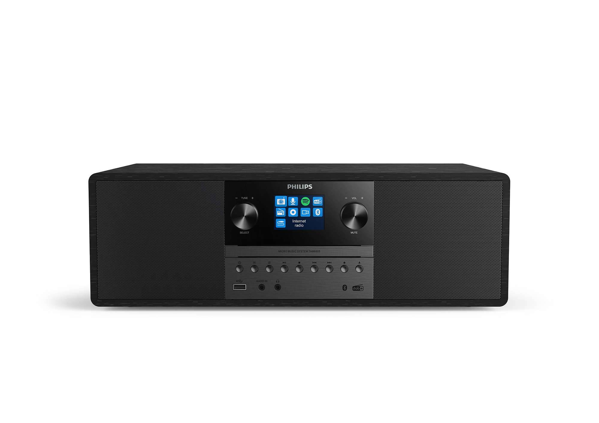 Philips TAM6805/10 - Heim-Audio-Mikrosystem - Schwarz - China - 50 W - Voller Bereich - 7,62 cm-0