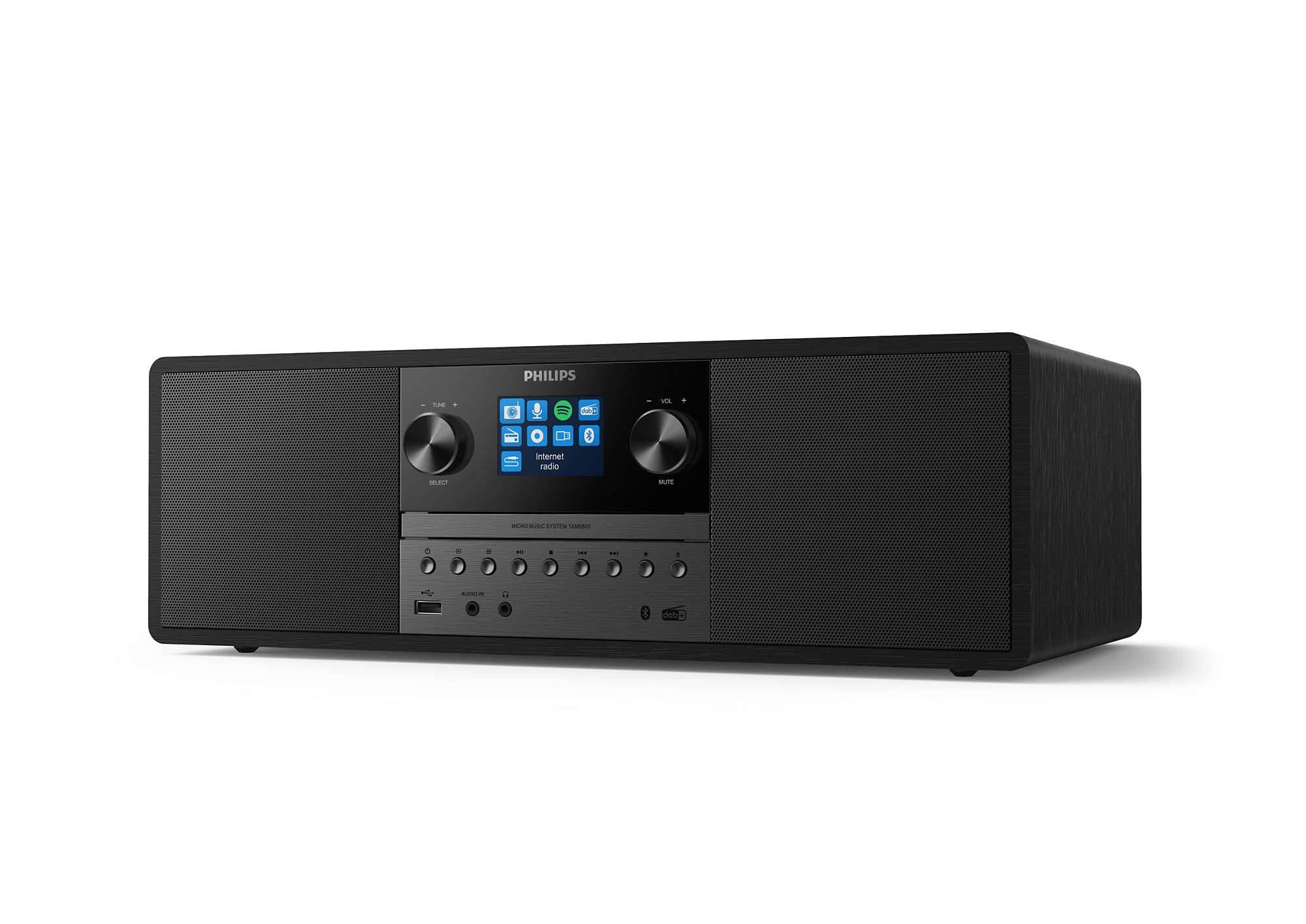 Philips TAM6805/10 - Heim-Audio-Mikrosystem - Schwarz - China - 50 W - Voller Bereich - 7,62 cm-1
