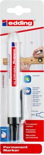 edding retract 11 Permanentmarker 1er-Blister schwarz-1