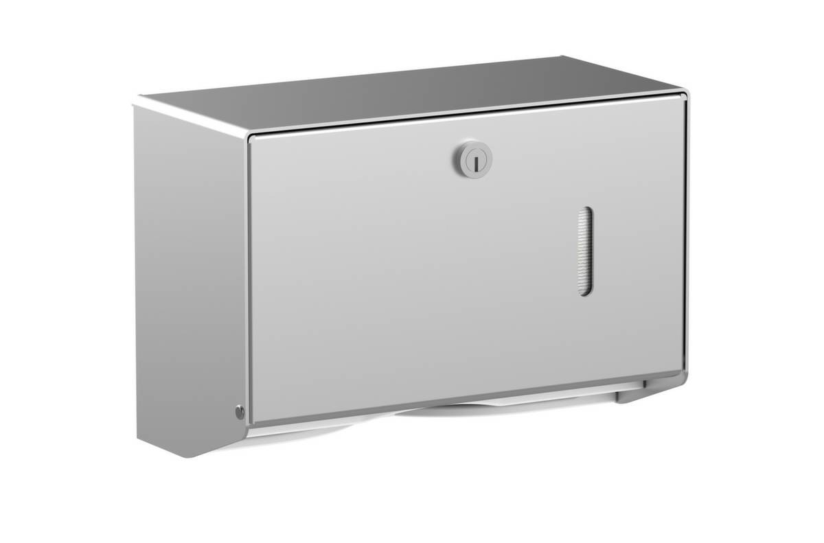 Papierhandtuchspender,HxBxT 190x275x130mm,f. 500 Tücher,Gehäuse Alu,silber-0